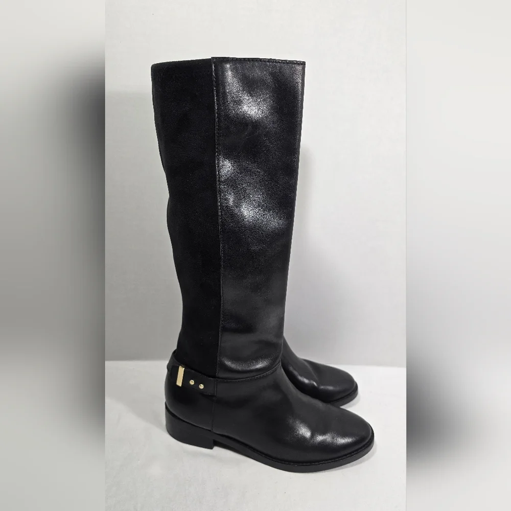 Cole Haan Women's Leather Knee High Boots Size 7B Black